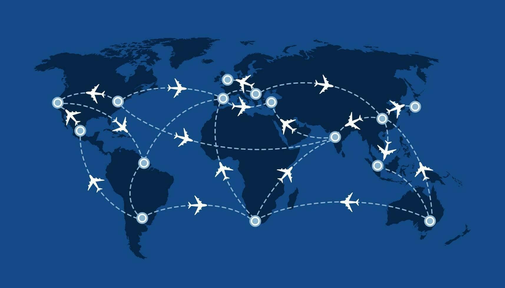 Global map with medical symbols representing international healthcare and medical tourism opportunities