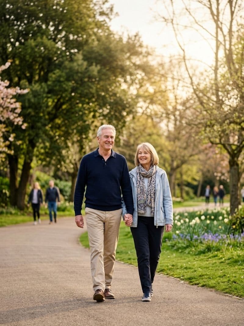 Patient walking confidently after knee recovery